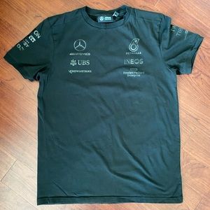 Mercedes AMG Formula 1 F1 Stealth (Black on Black) T-Shirt - Men’s Medium